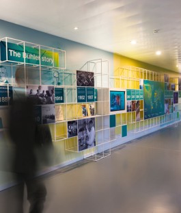 Bühler Markenraum, Ausstellung, Markenwelt, Szenografie, Firmengeschichte