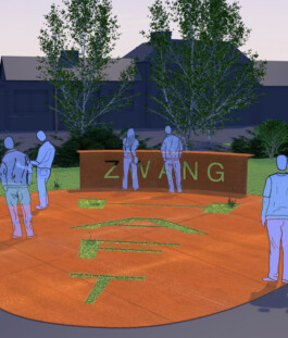 zwangHAFT, Denkmal Zwangsarbeit Kriegsgefangenschaft, Kunst am Bau, Köln-Frechen, 2024, Künstler: Raimund Schucht 